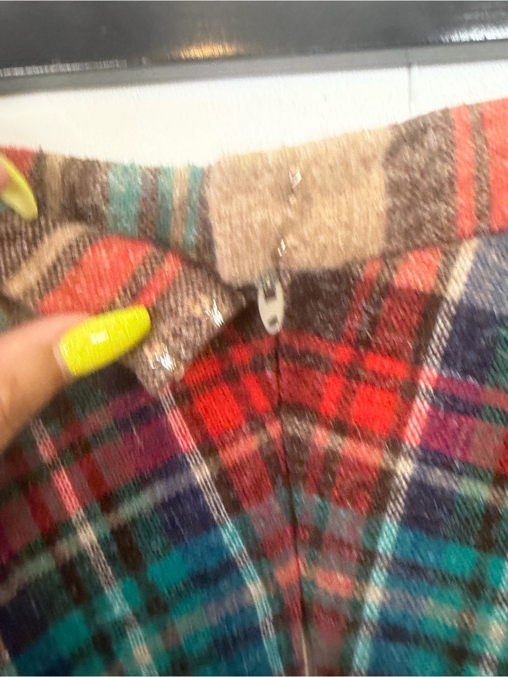 Vintage Wool Plaid Maxi Skirt Size XS Tartan High Rise Cottagecore Academia 70s - Picture 6 of 10